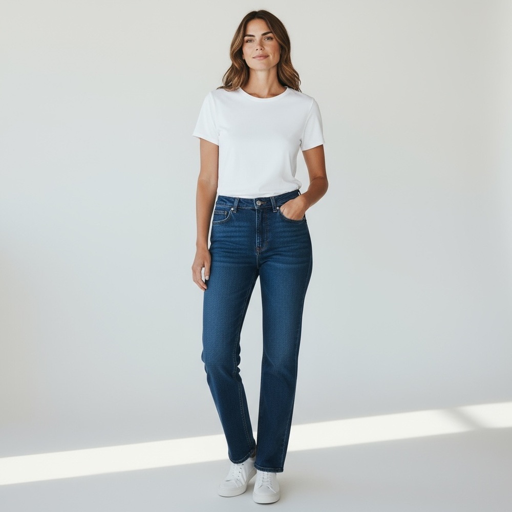 Lee Women's Straight Leg Jeans - Dark Blue
